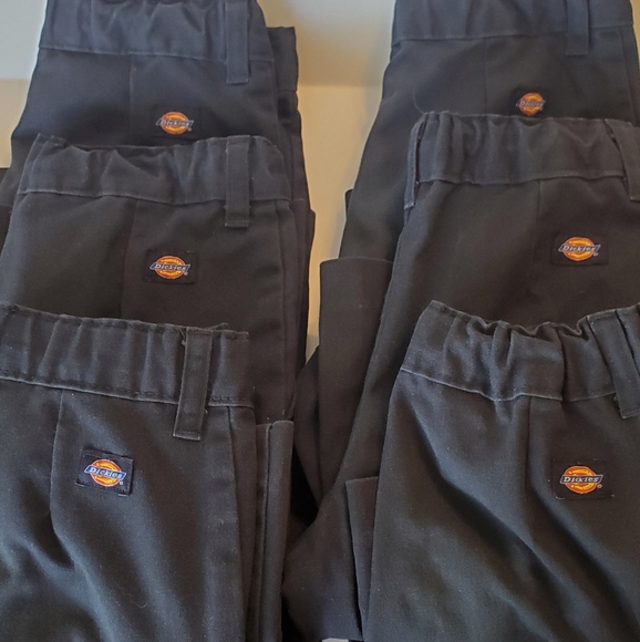 Dickies Dark Blue Boys Uniform Pants, Lot Of 6 - Picture 1 of 5